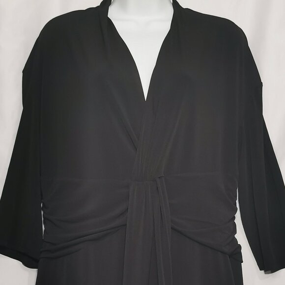Black Deep V Neck Dress Size XL NWOT #112 - Picture 3 of 11